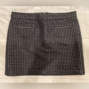 Gap Women Black Check Detail Mini Skirt Size 4